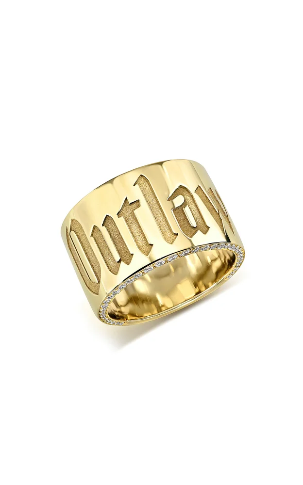 Outlaw Cigar 14K Yellow Gold Diamond Ring