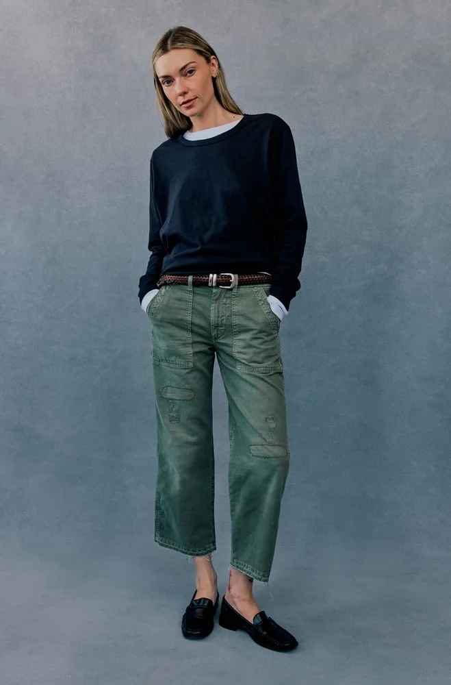 Easy Army Slouch Crop