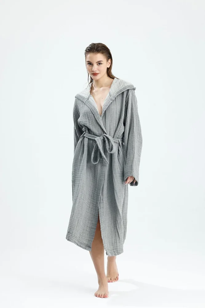 Muslin Gray Bathrobe