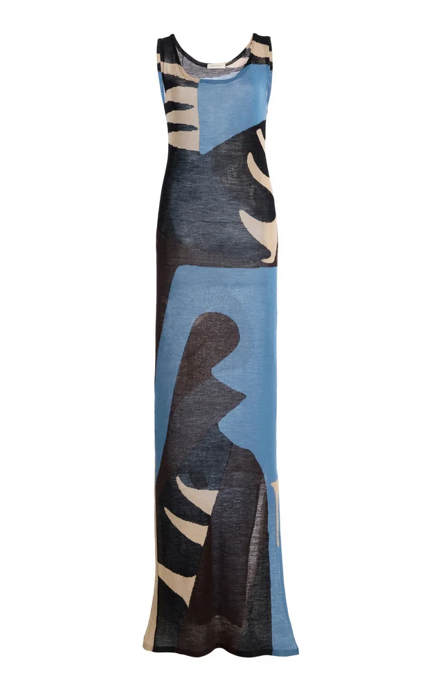 Cuerpo Intarsia Wool Maxi Tank Dress