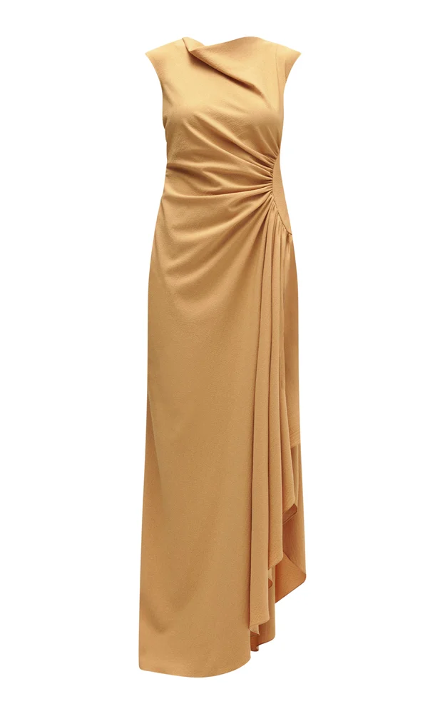 Textured Cowl Neck Gown