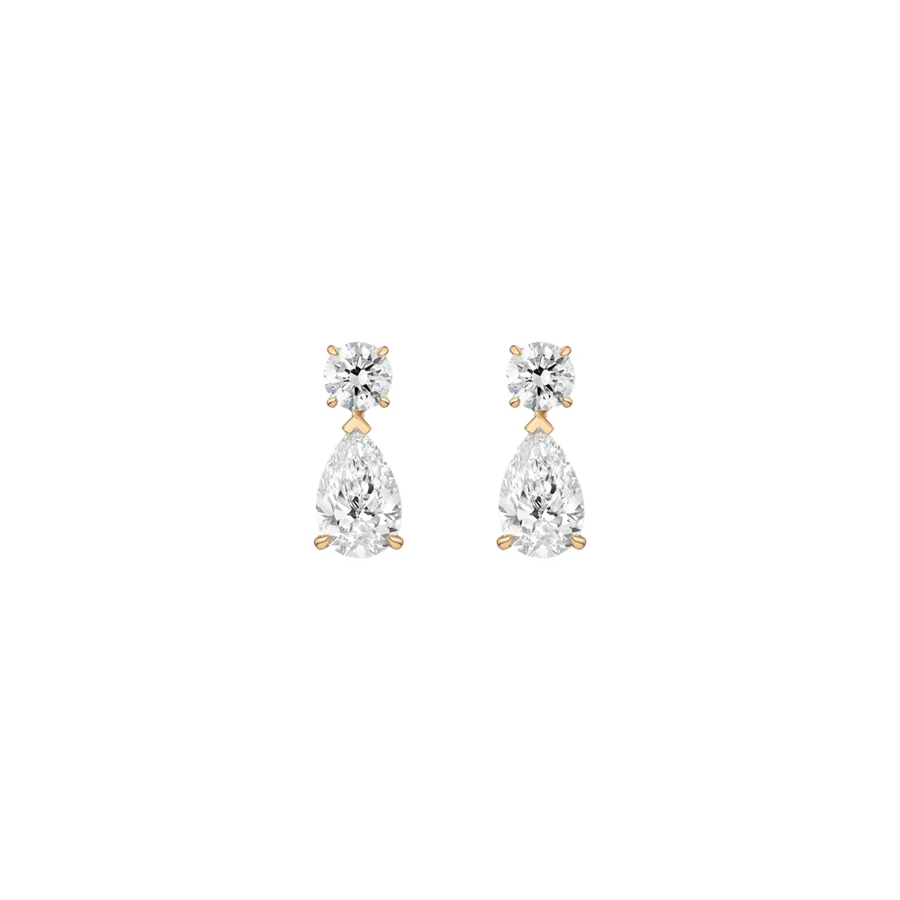 Lab Grown Diamond Pear Drop Earrings