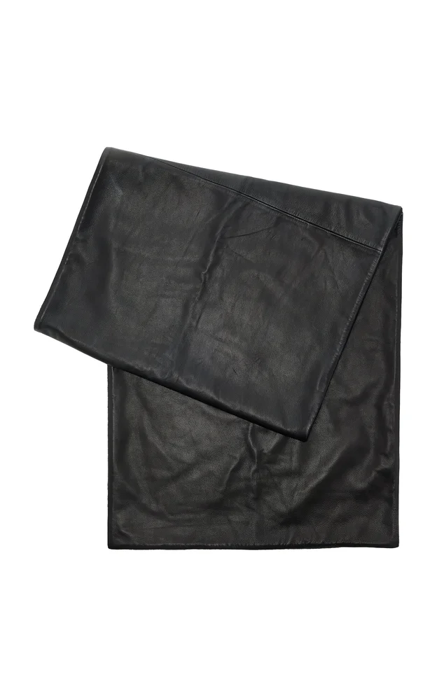 Wide Leather Scarf