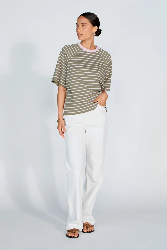 Classique Stripe Box-Cut Tee