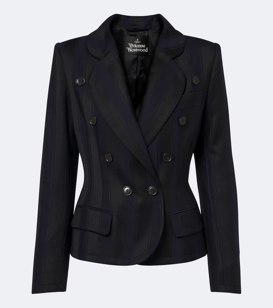 Georgia striped virgin wool blazer