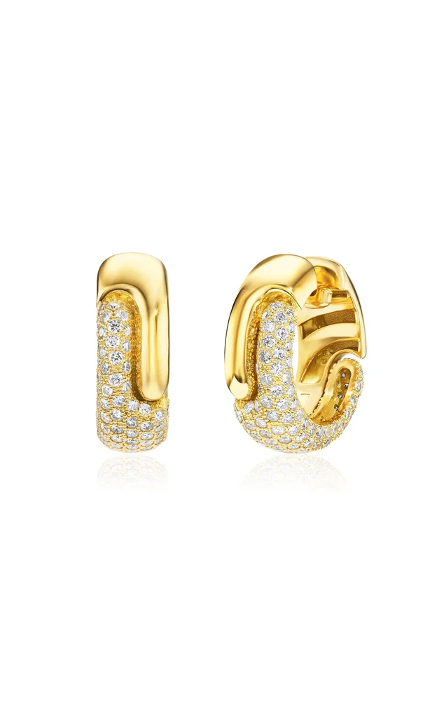Holos 18K Yellow Gold Diamond Earrings