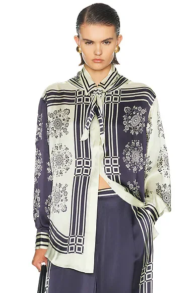 Banderra Scarf Silk Shirt