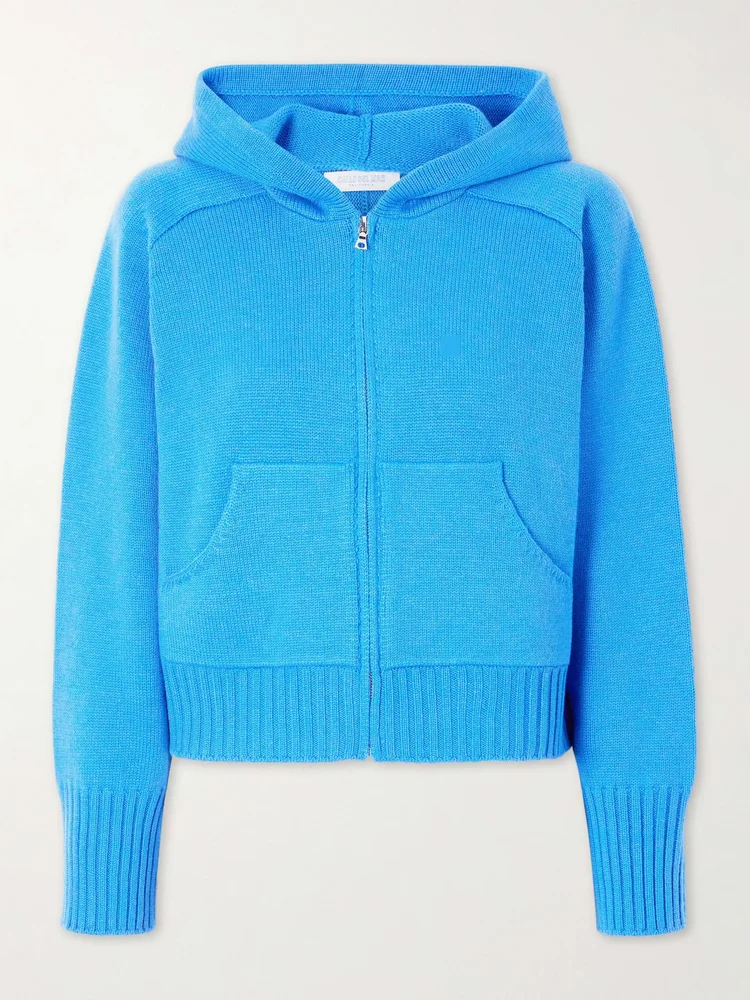 Cashmere zip-up hoodie