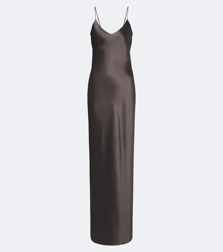 Cami silk satin slip dress