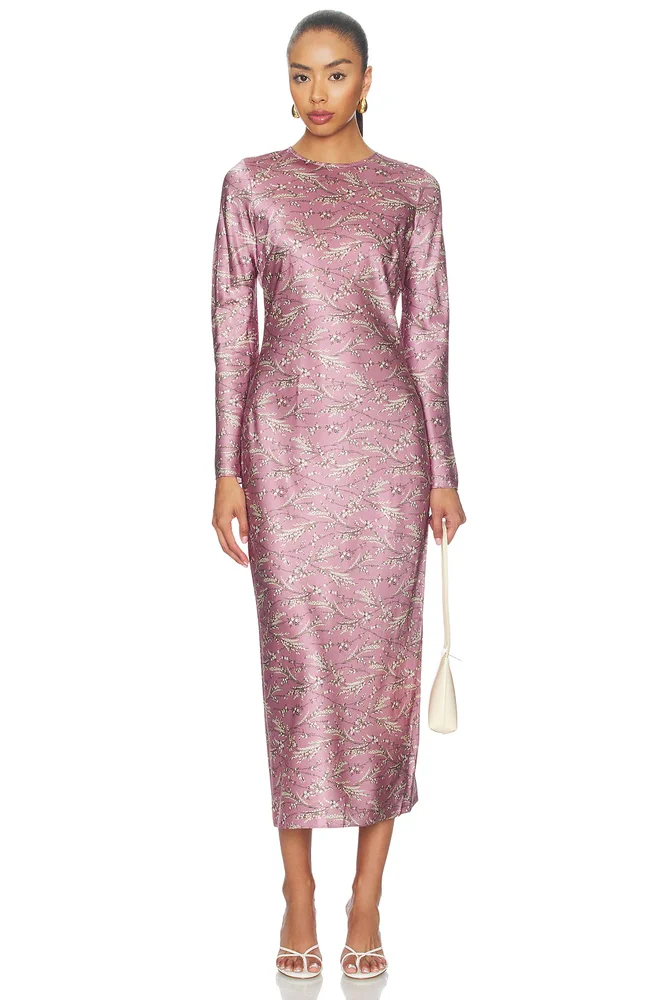 VERONICA BEARD Dominick Voile Midi Dress In Floral Print