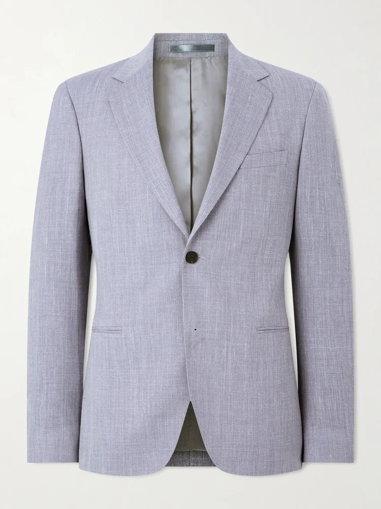 Wool, Silk and Linen-Blend Suit Jacket