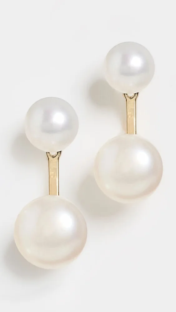 The Freshwater Pearl Floating Earrings