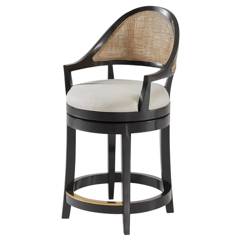 Black Swivel Counter Stool