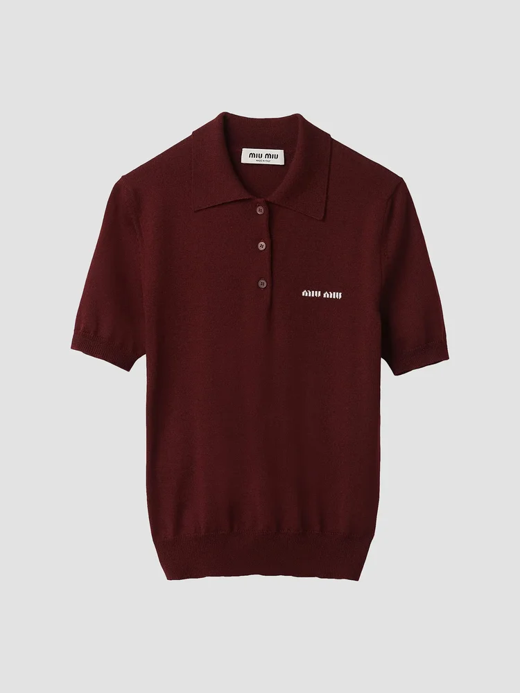 Wool Knit Polo Shirt