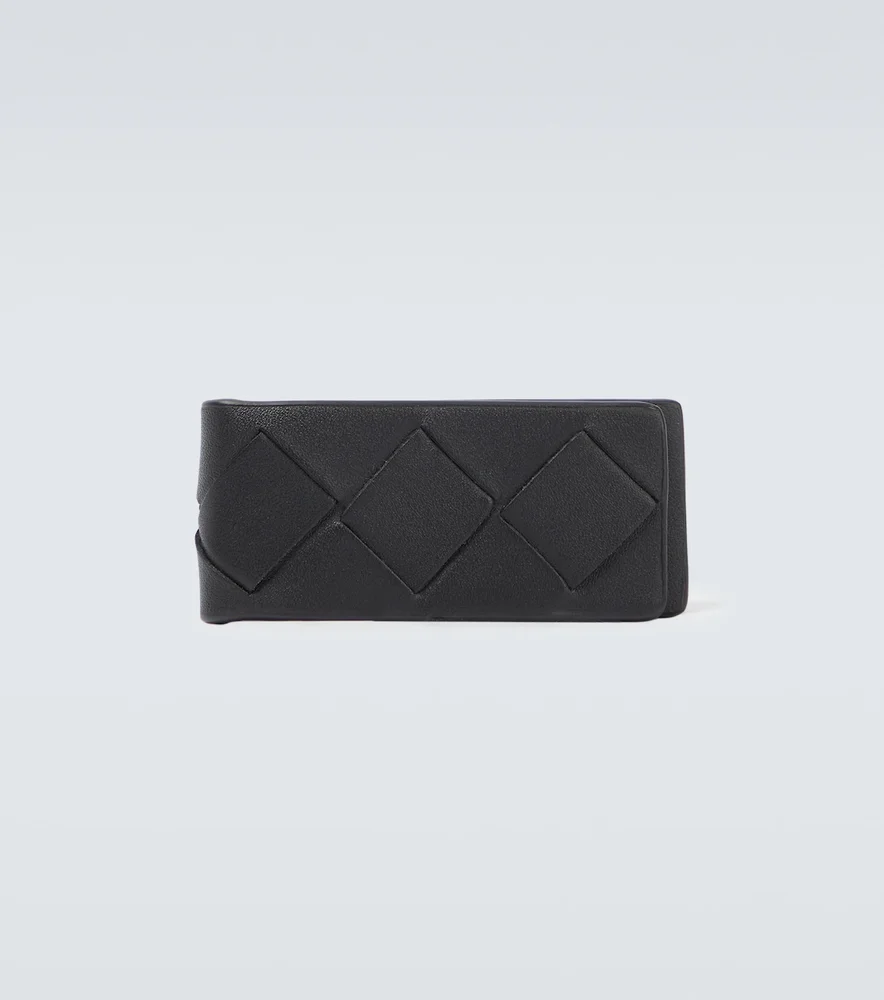 Intrecciato leather wallet