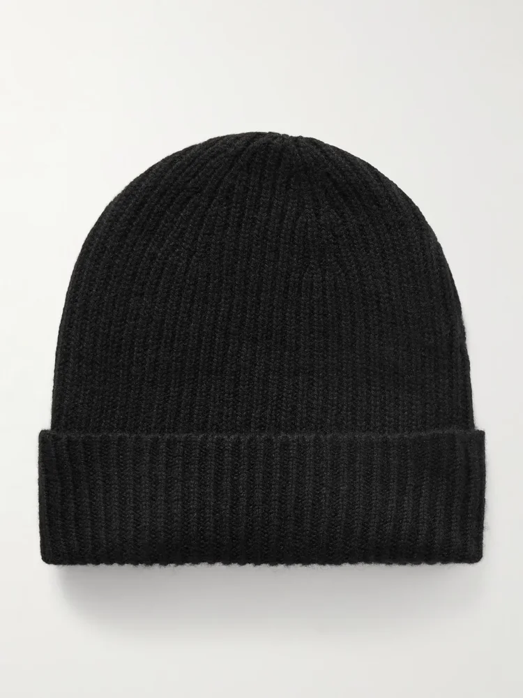 Ribbed Cashmere Beanie