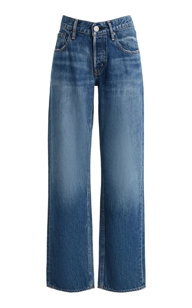 Rigid Low-Rise Straight-Leg Jeans