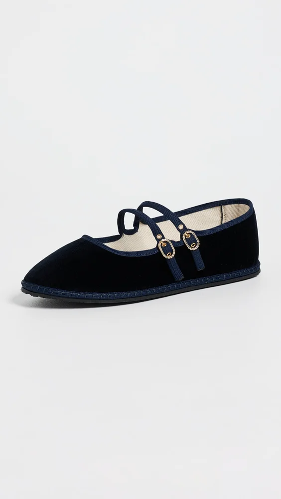 Audrey Velvet Flats