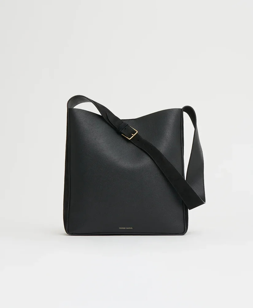 Box Tote - Black/Black Suede