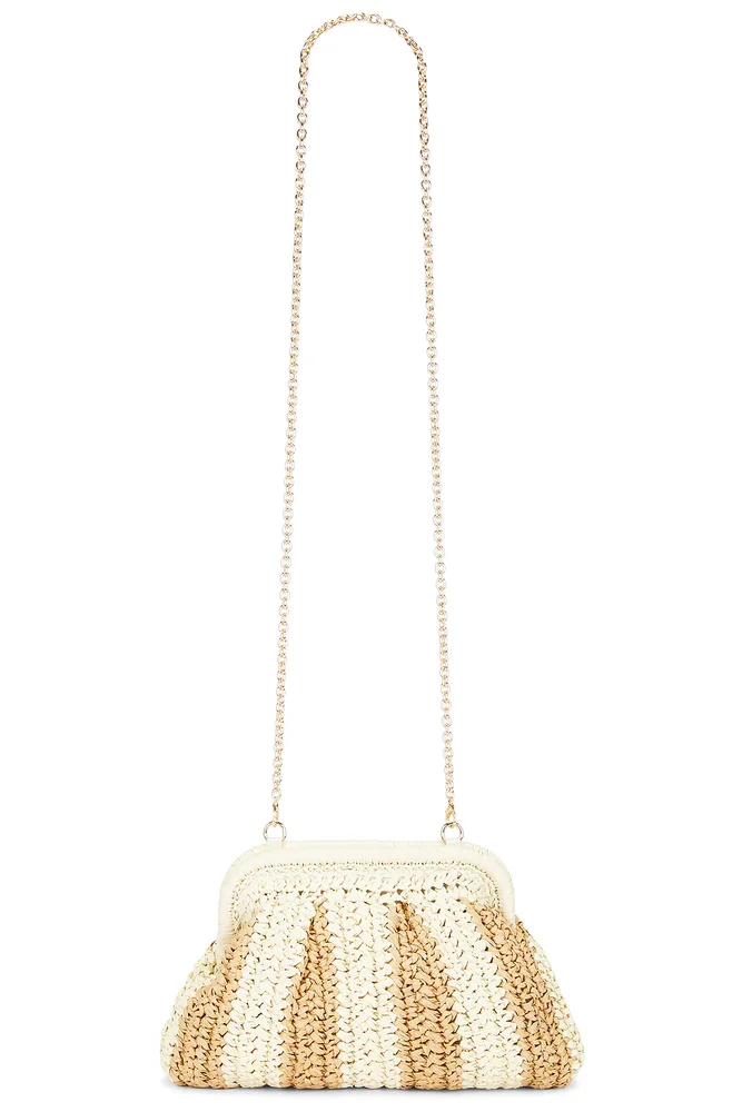 Hydra Framed Raffia Clutch