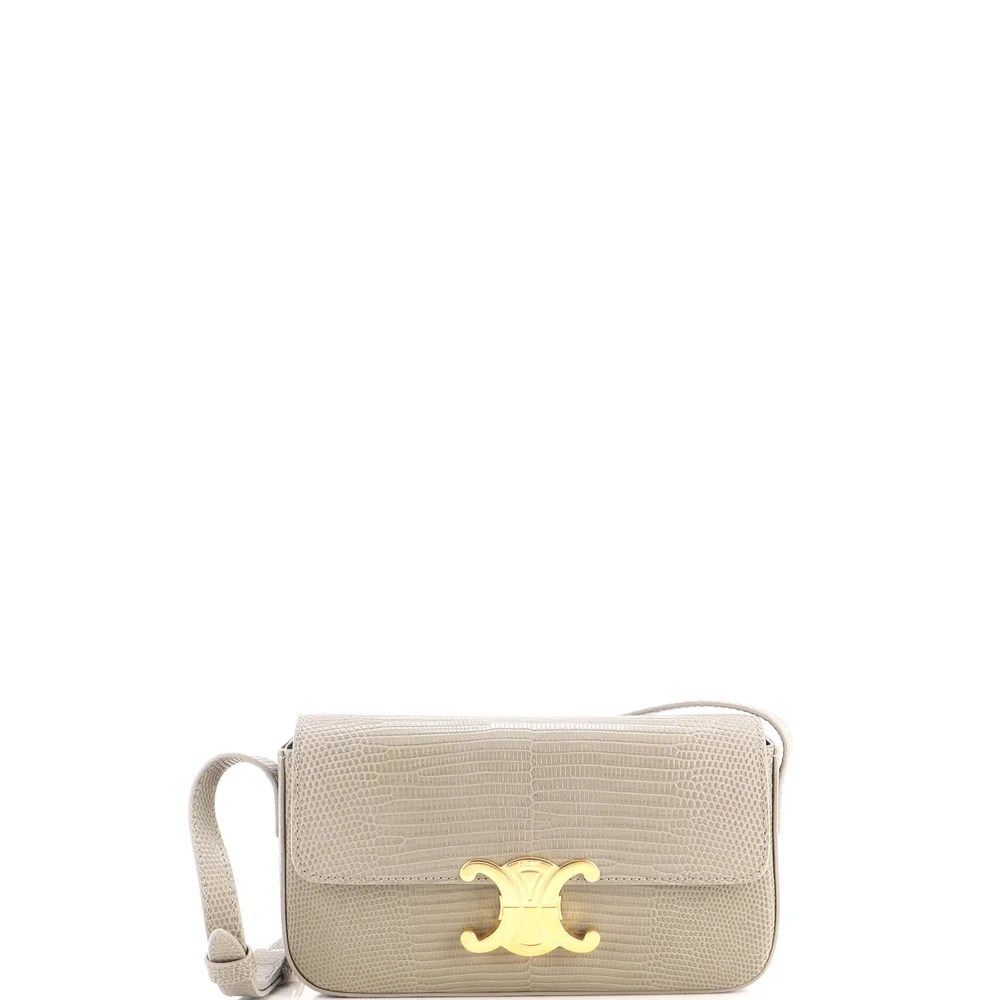 Pre-Owned Triomphe East-West Shoulder Bag Lizard