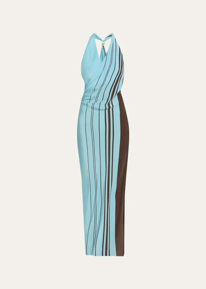Rioja Halter Scarf Maxi Dress