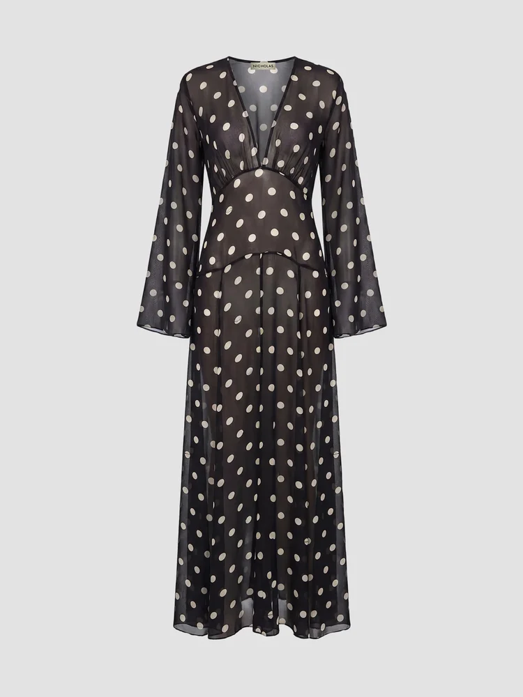 Marella Polka Dot Maxi Dress