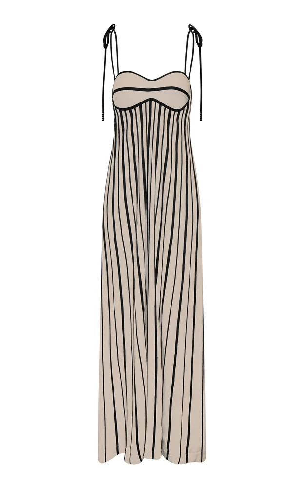 Para Ella Pleated Maxi Dress