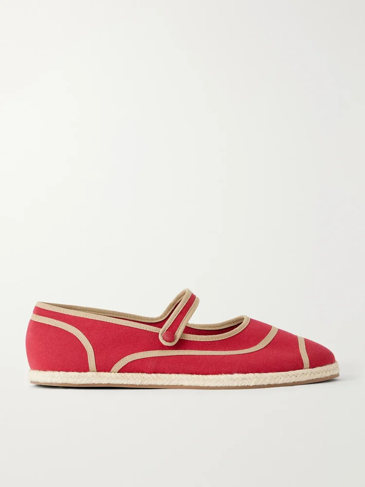 Nora canvas espadrille Mary Jane flats