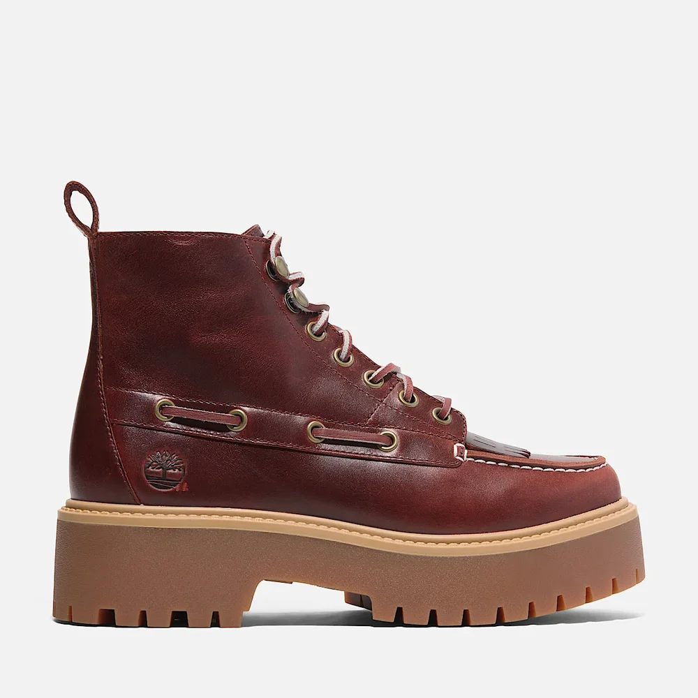 Stone Street Platform Kiltie Boot (Root Beer Full-Grain)