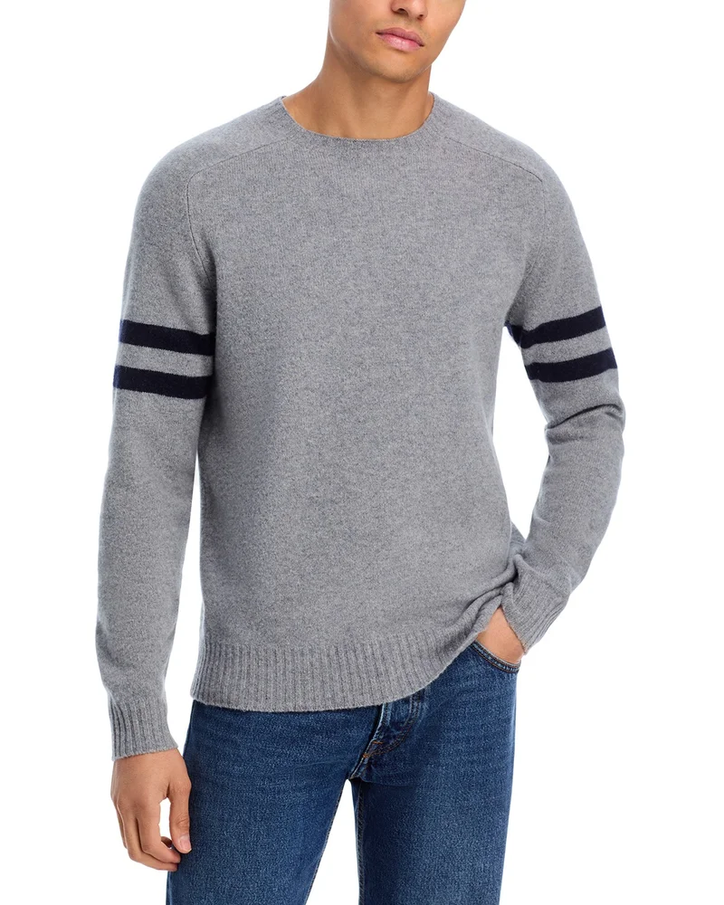 Merino Wool Striped Sleeve Sweater - Exclusive