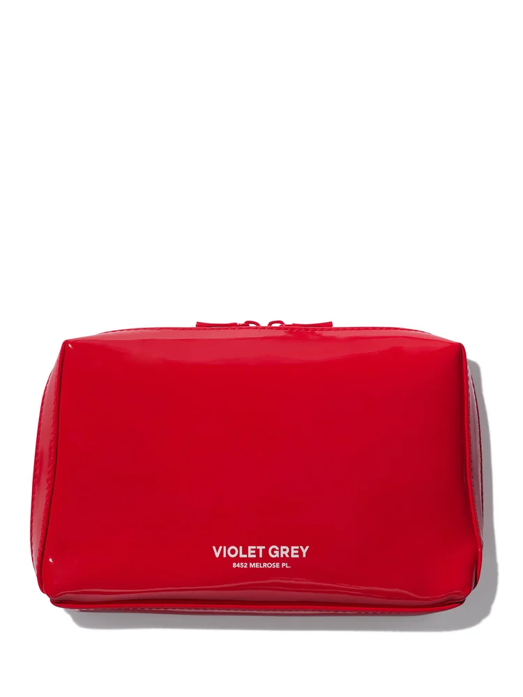 VIOLET GREY Makeup Bag in RED