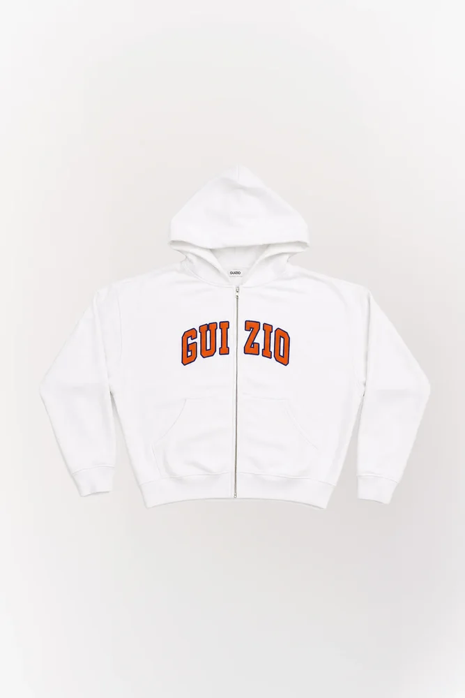 Guizio New York Forever Zip Up Oversized Hoodie
