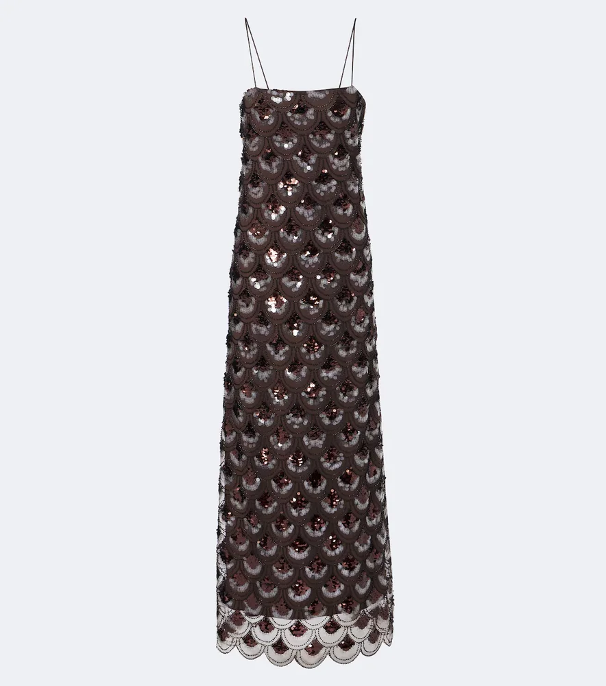 Beaded sequined gowns
