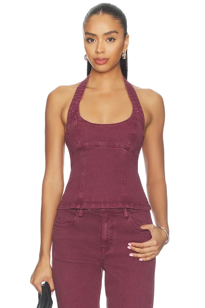 Blaine Denim Bodice Top