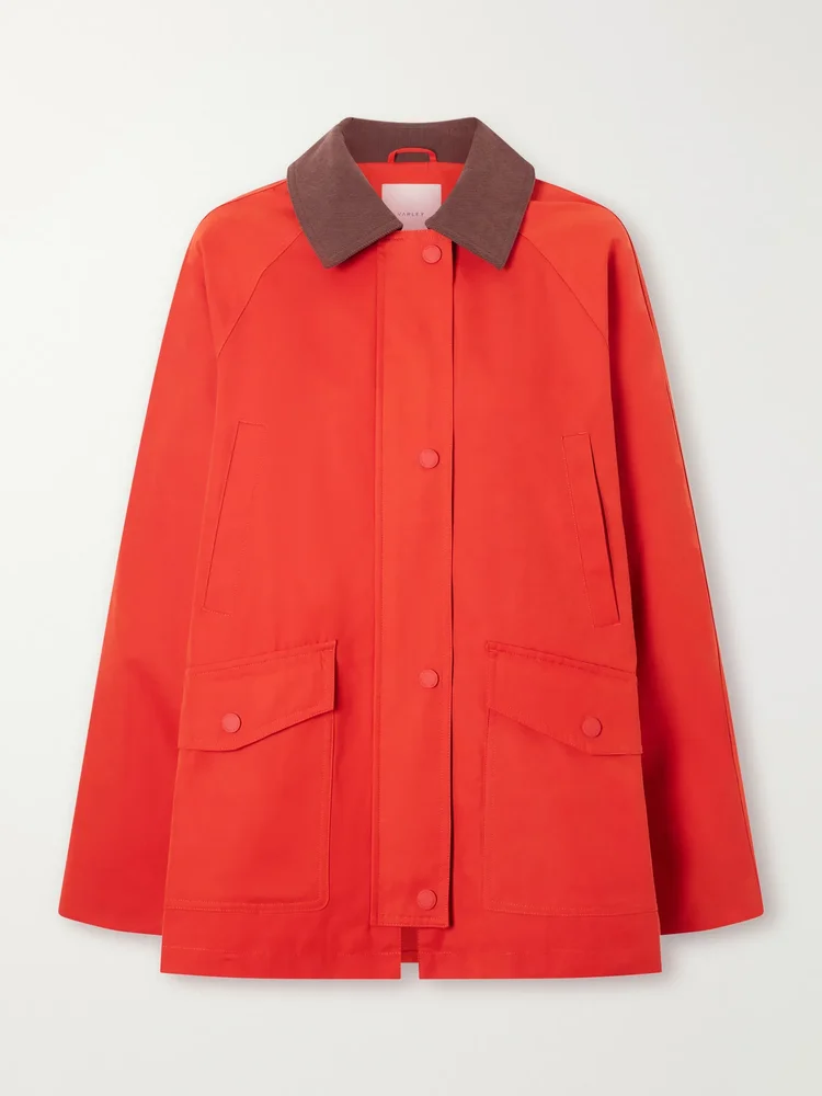 Rylan corduroy-trimmed cotton-blend twill jacket