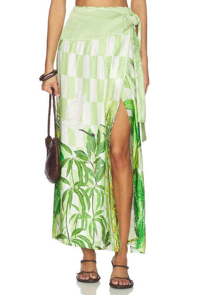 Pushpanjali Wrap Maxi Skirt