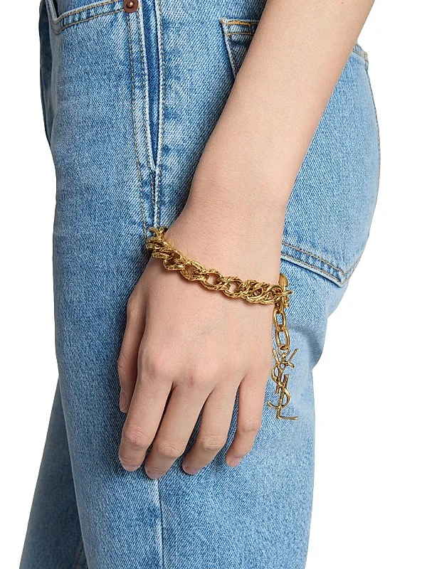 Saint Laurent Rope-Chain Bracelet in Metal