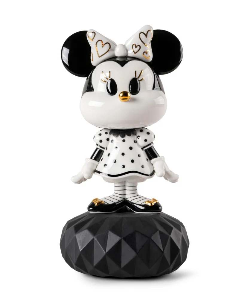 Minnie Mouse Sculpture in Black and White