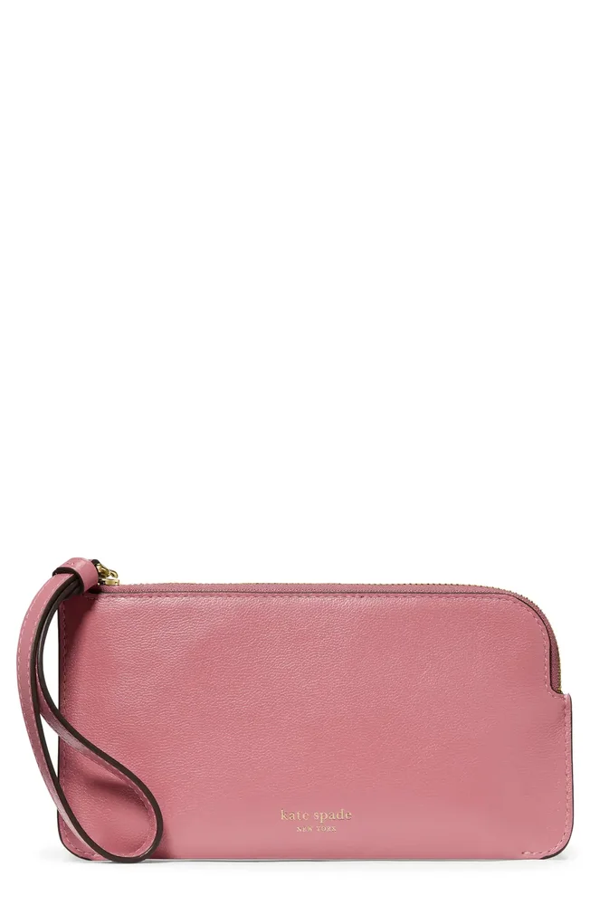 Small Zippy Pebble Leather Wristlet