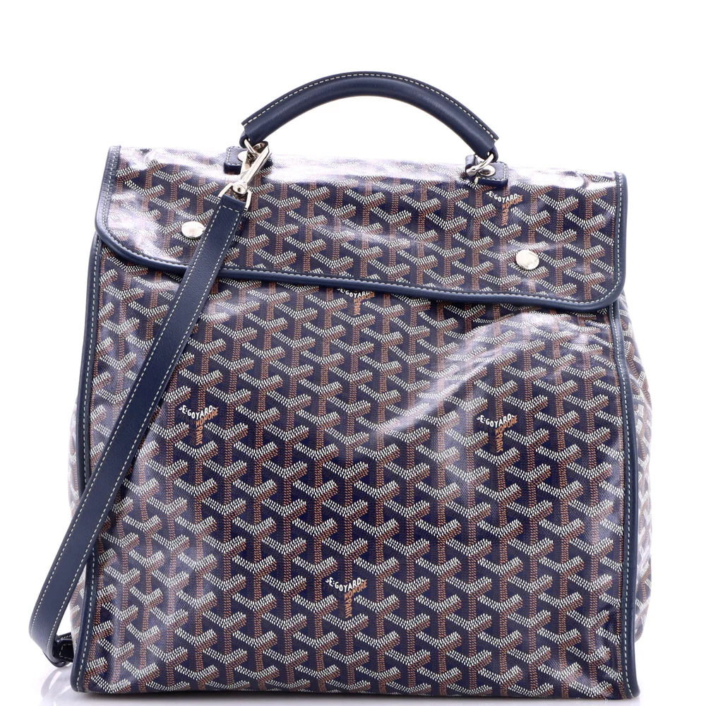 Pre-Owned Saint Leger Briefcase Backpack Navy