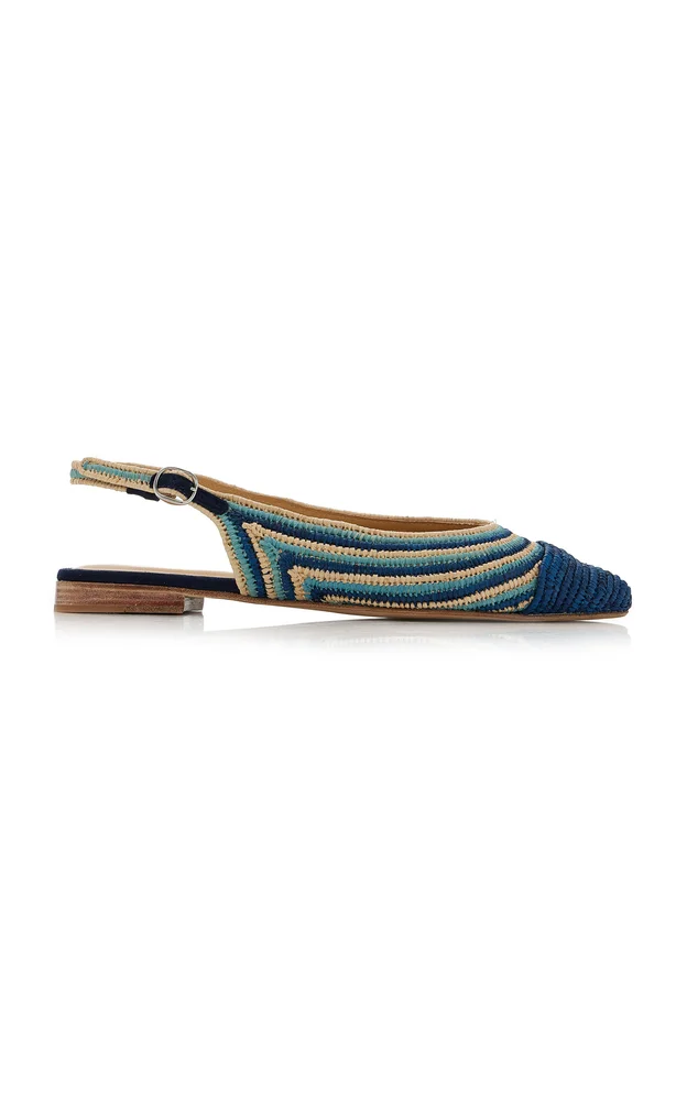 Strength Raffia Slingback Flats