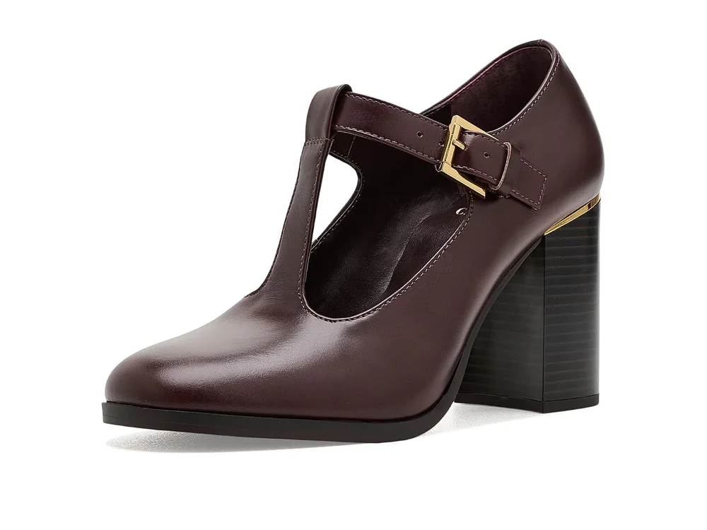Micha T-Strap Block Heel Pumps