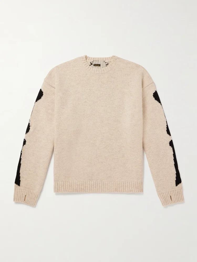 Oversized Intarsia Wool Sweater