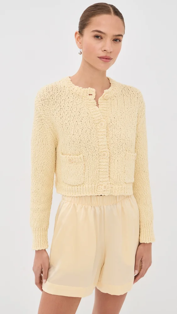Helena Cropped Double Pocket Cardigan