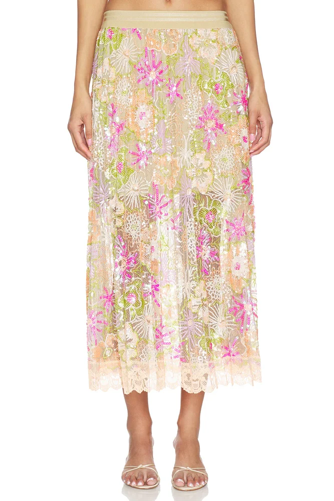Flori Culture Pleated Skirt