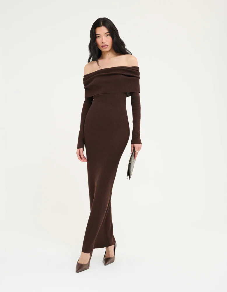 Winona Maxi Dress, Espresso
