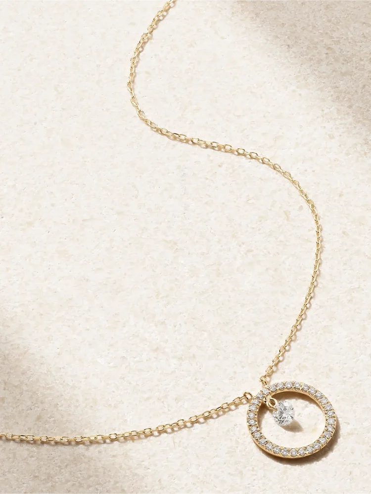 Comic Strip 18-karat gold diamond necklace