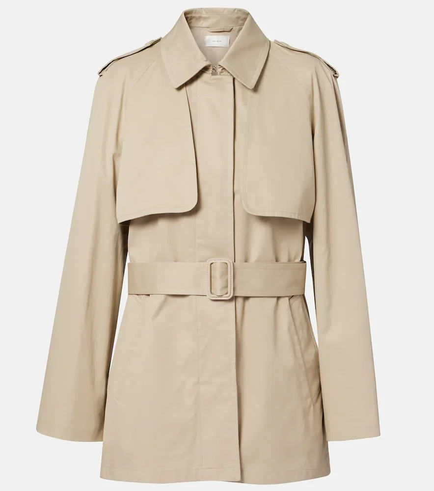 Tavoris belted cotton gabardine jacket