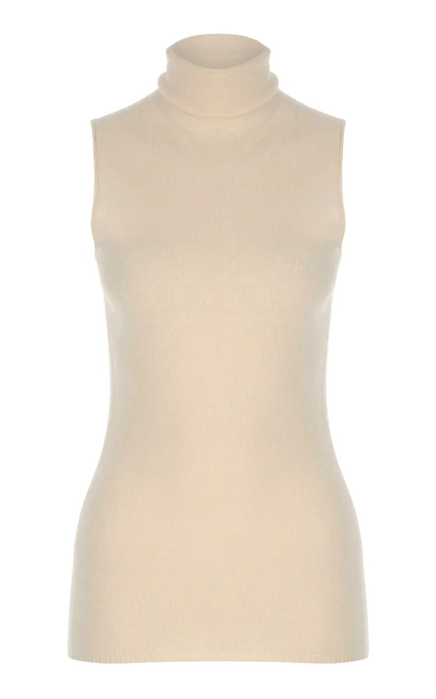 x Camille Charrière Turtleneck Cashmere Top